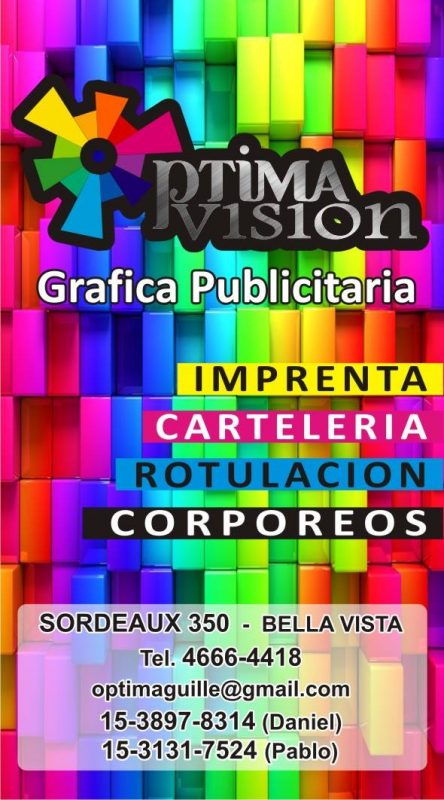 anuncios optima vision grafica imprenta carteleria rotulaciones avisos corporeos flyer