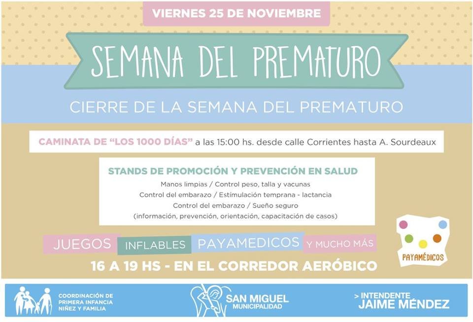 Evento en el Corredor por la Semana del Prematuro